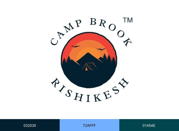 Camp Brook brand color palette