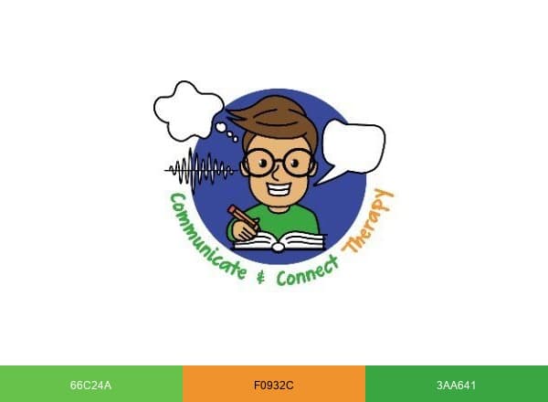 Communicate & Connect Therapy brand color palette