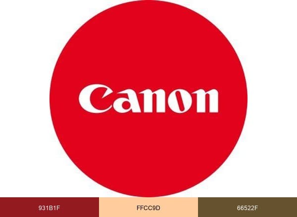 Canon Mexicana brand color palette