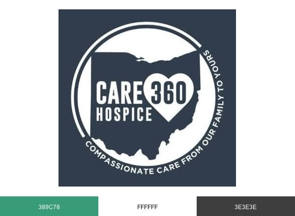 Care360 Hospice brand color palette