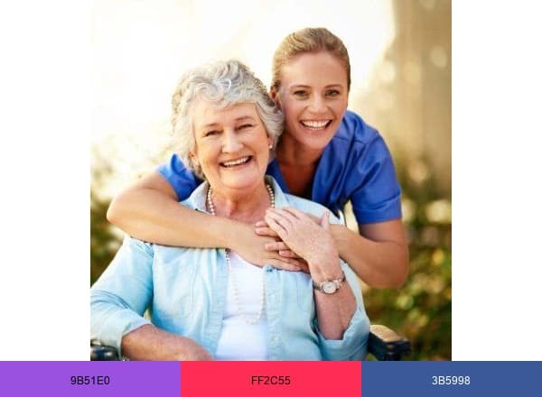 Caring Hands Home Health Services brand color palette