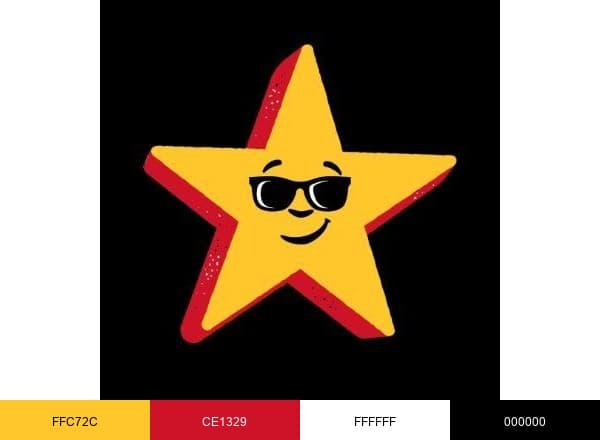 Carl's Jr. brand color palette
