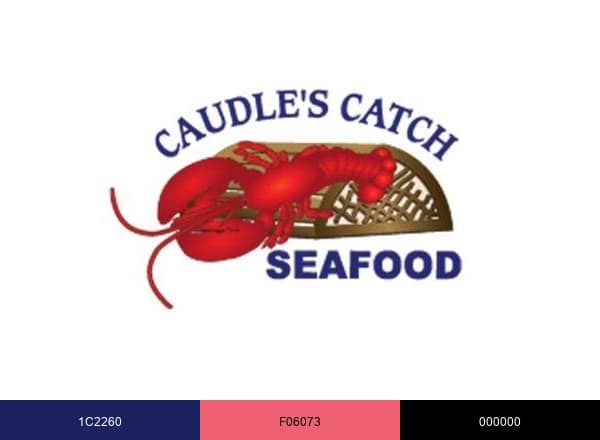 Caudle's Catch Seafood brand color palette