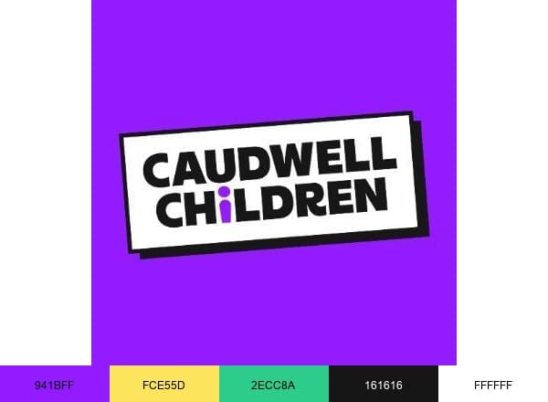 Caudwell Children brand color palette