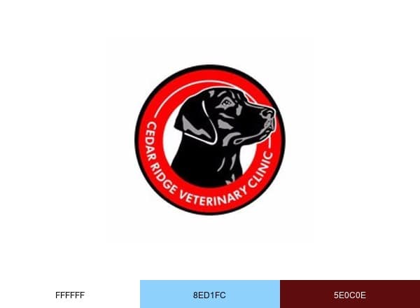 Cedar Ridge Vet brand color palette