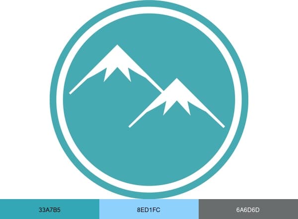 Cheyenne Mountain Animal Hospital brand color palette