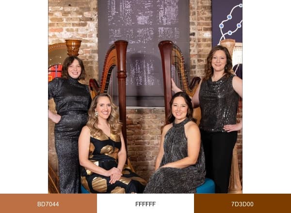 Chicago Harp Quartet- brand color palette