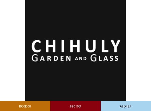 Chihuly Garden and Glass brand color palette