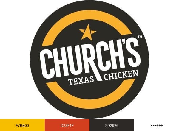 Church's Texas Chicken® brand color palette