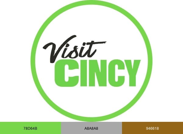 Visit Cincy brand color palette