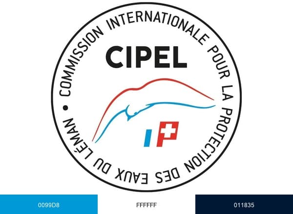 The International Commission for the Protection of the Waters of Lake Geneva brand color palette