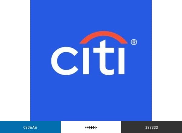 Citi Bank brand color palette