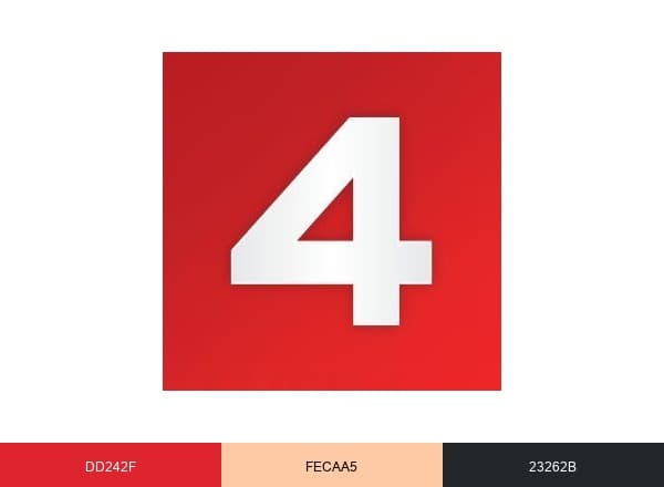 Local 4 WDIV Detroit brand color palette
