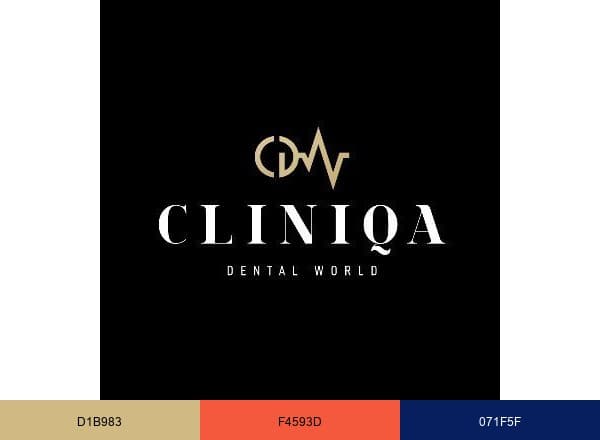 Cliniqa Dental World brand color palette