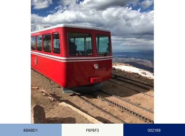 Pikes Peak Cog Railway brand color palette