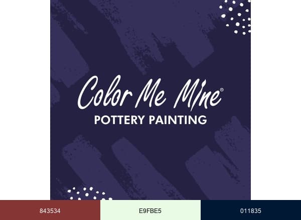 Color Me Mine brand color palette