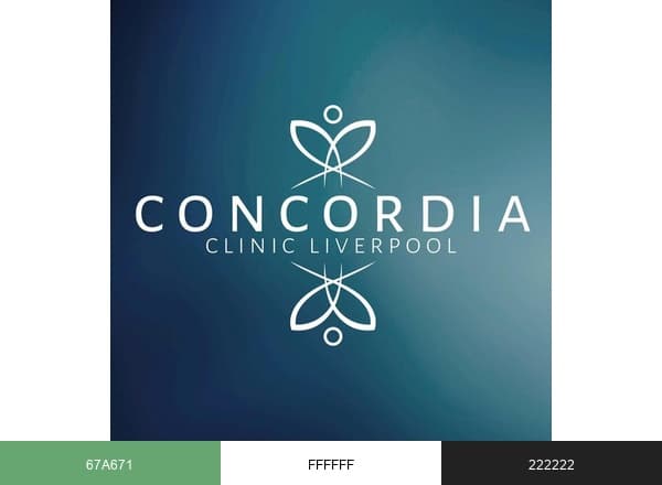 Concordia Clinic Liverpool brand color palette