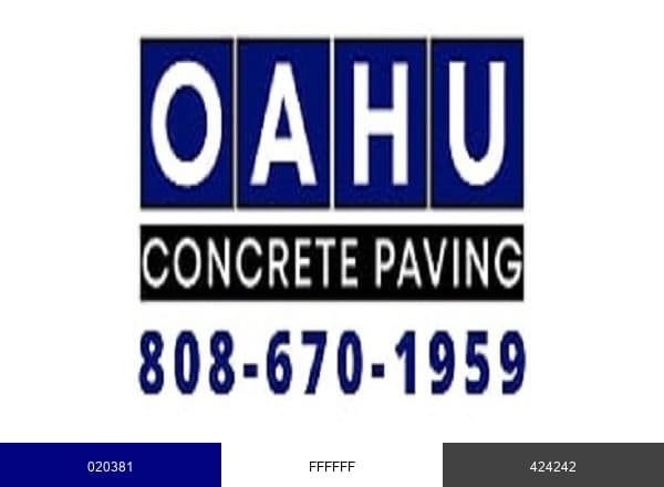 Oahu Concrete Paving brand color palette