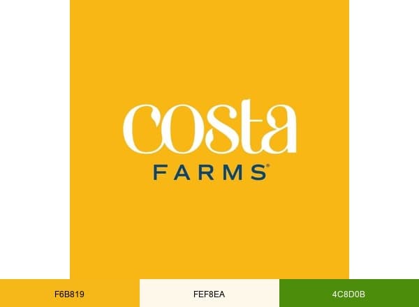 Costa Farms brand color palette
