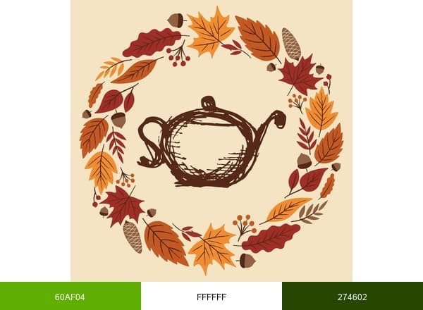 Co Za Herbata brand color palette