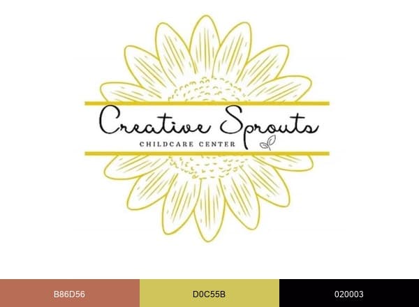 Creative Sprouts Childcare Center brand color palette