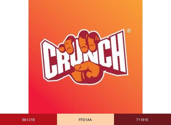 Crunch Fitness brand color palette