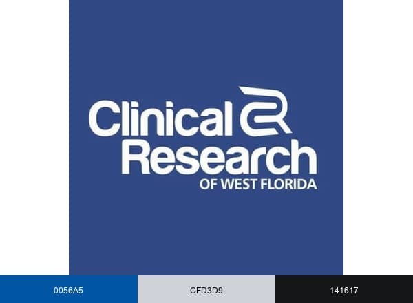 Clinical Research of West Florida brand color palette