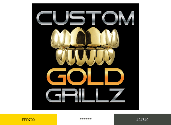 Custom Gold Grillz brand color palette
