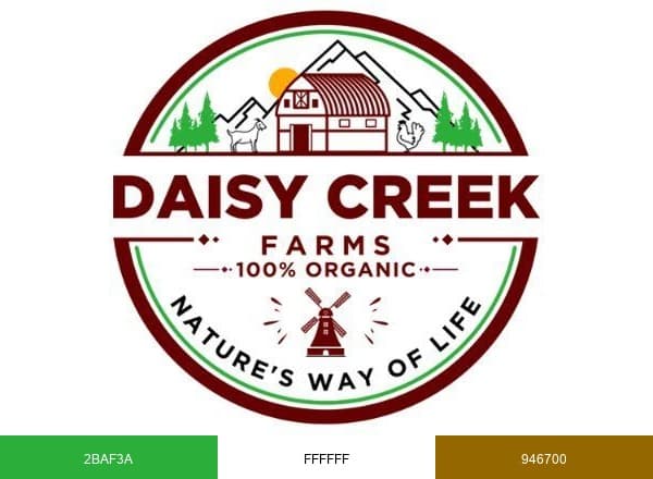 Daisy Creek Farms brand color palette