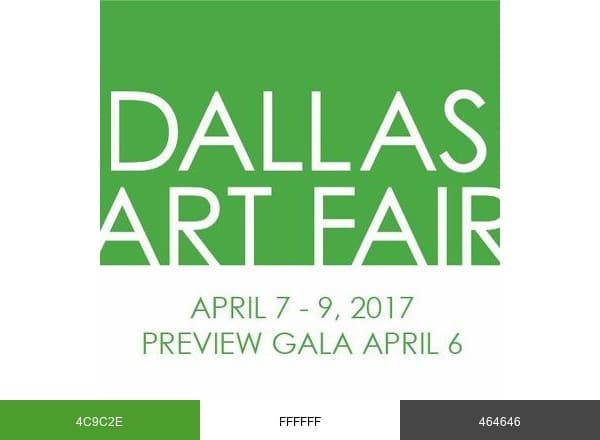 Dallas Art Fair brand color palette