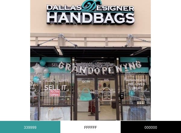Dallasdesignerbags brand color palette