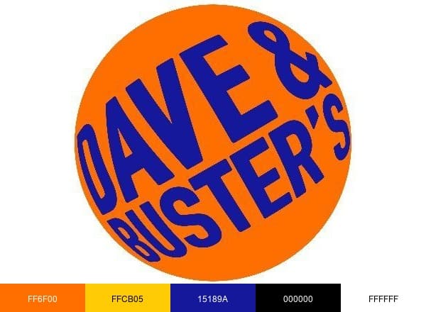 Dave & Buster's brand color palette