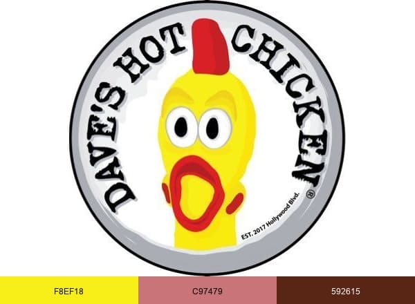 Dave's Hot Chicken brand color palette