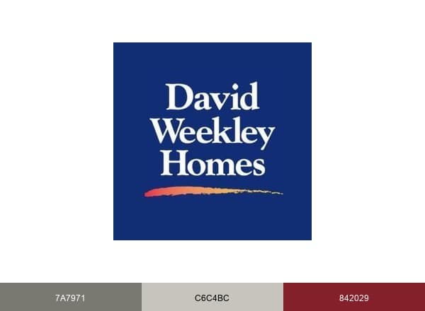 David Weekley Homes brand color palette