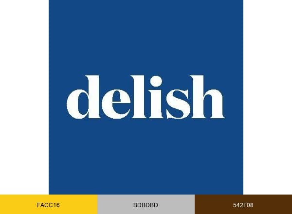 Delish brand color palette