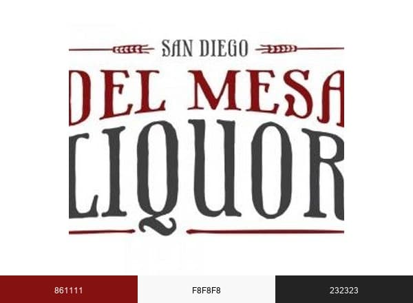 Del Mesa Liquor brand color palette