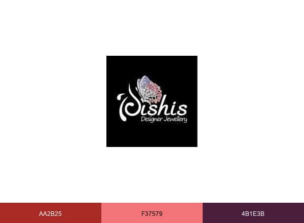 Dishis Designer Jewellery brand color palette