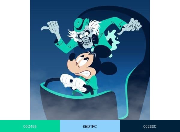 Disney Parks brand color palette