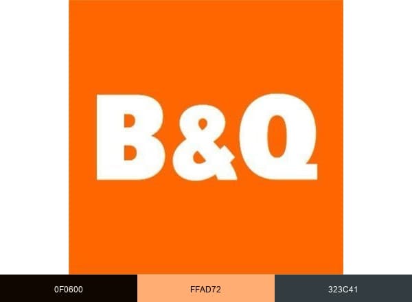 B&Q brand color palette