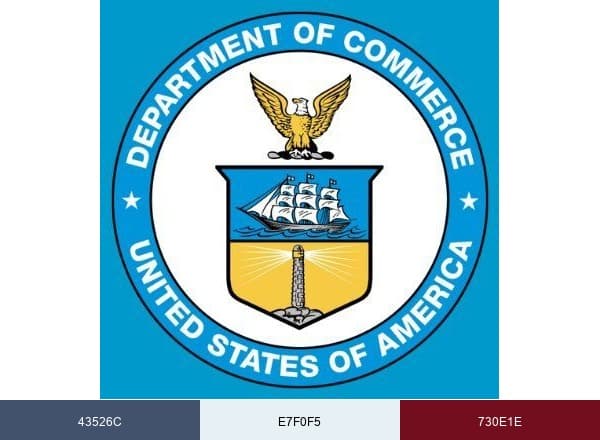 U.S. Commerce Dept. brand color palette