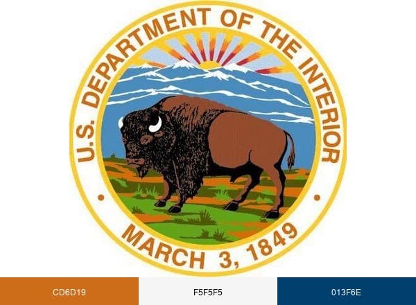 US Department of the Interior brand color palette