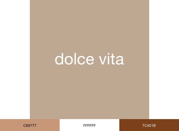 Dolce Vita brand color palette