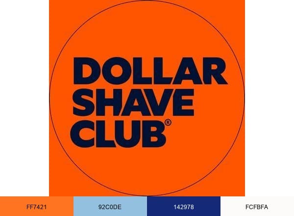 Dollar Shave Club brand color palette