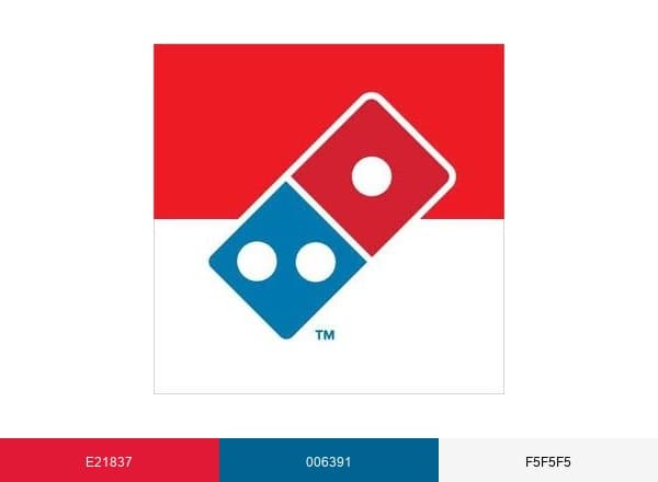 Domino Pizza brand color palette