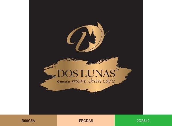 Dos Lunas Cosmetics brand color palette