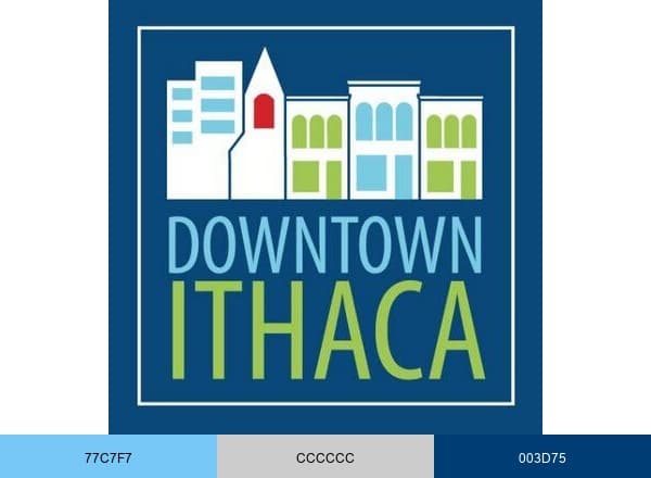 Downtown Ithaca brand color palette
