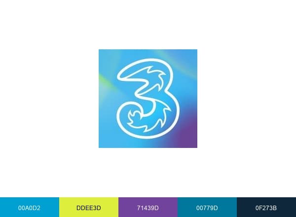 Drei Österreich brand color palette