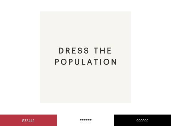 – Dress the Population brand color palette