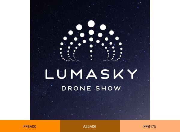 Lumasky Drone Show brand color palette