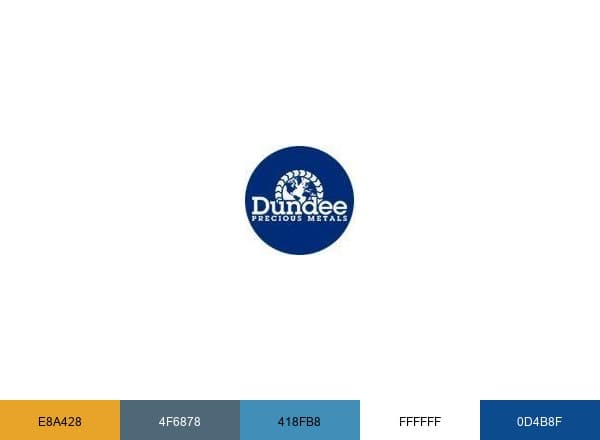 Dundee Precious Metals brand color palette